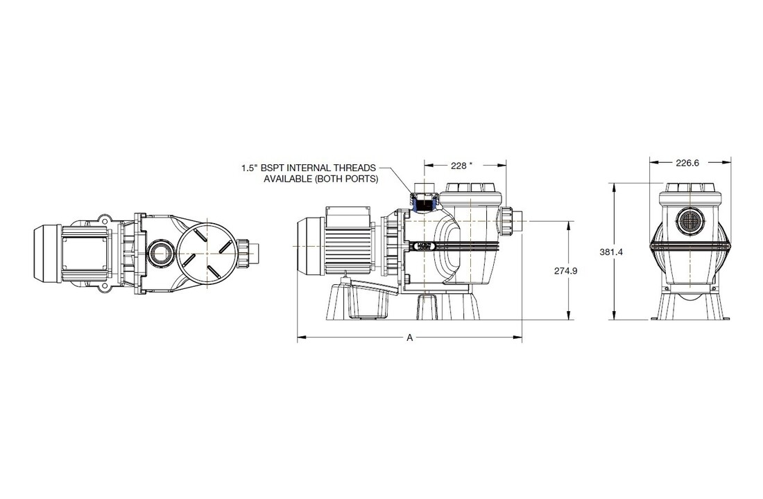 Lacronite 075 0.78kW - 12 m³/h -220v - Hoge Korting