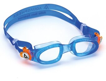 Kinder Duikbril zwembril Mobykid Junior Clear Lens blauw/oranje