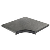 Binnenhoek afgeronde neus - Basalt Gevlamd