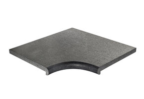 Binnenhoek afgeronde neus - Basalt Gevlamd