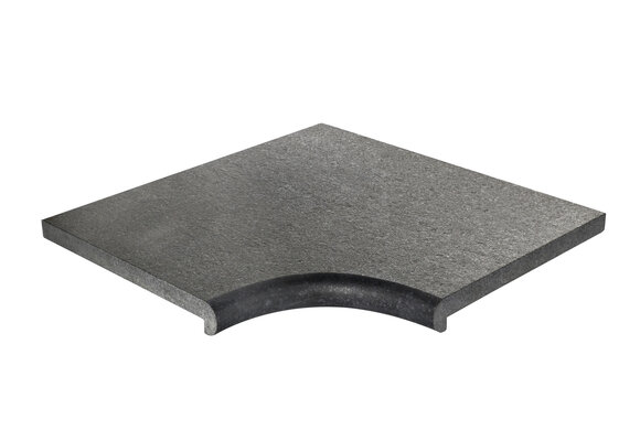 Binnenhoek afgeronde neus - Basalt Gevlamd