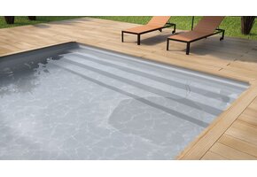 Liner - Ovaal Grijs - 8 x 4 x 1,5 m hoogte