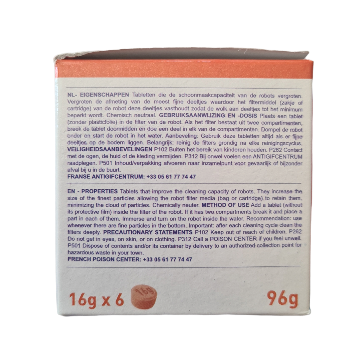 Vlokmiddel Robot - 96 Gr tabletten