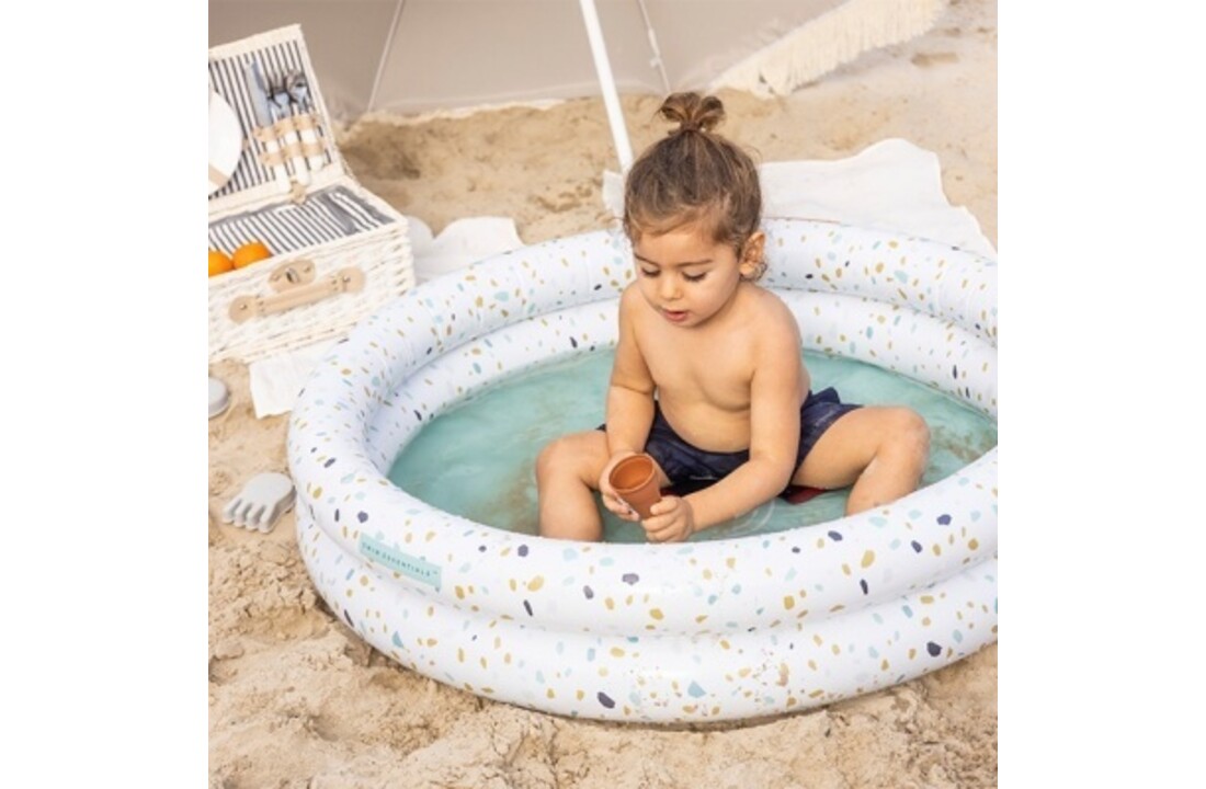Kinderzwembad witte terrazzo 100 cm