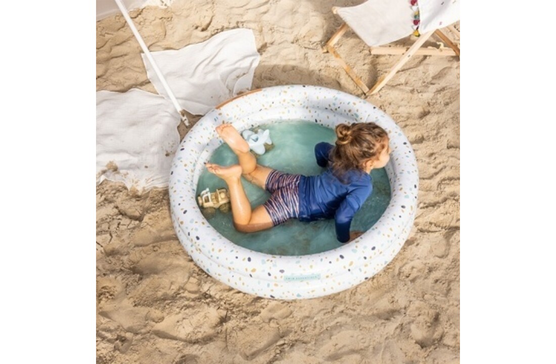 Kinderzwembad witte terrazzo 100 cm