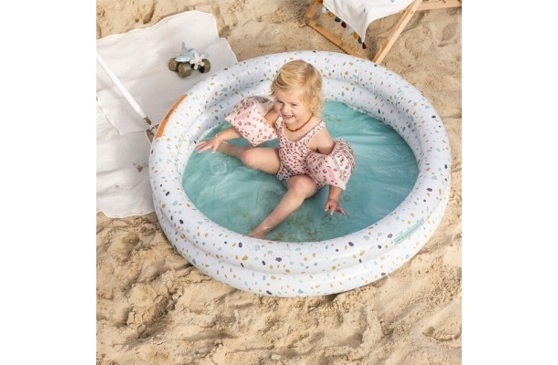 Kinderzwembad witte terrazzo 100 cm
