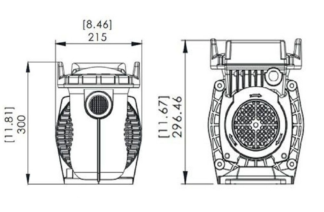 Emaux zwembadpomp met variabele snelheid 1,5 PK 1 fase 3400 RPM / 22 m³ /u