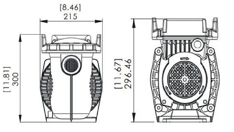 Emaux zwembadpomp met variabele snelheid 1,5 PK 1 fase 3400 RPM / 22 m³ /u