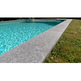 Binnenhoek Belgische blauwe hardsteen gebrand afgeronde neus