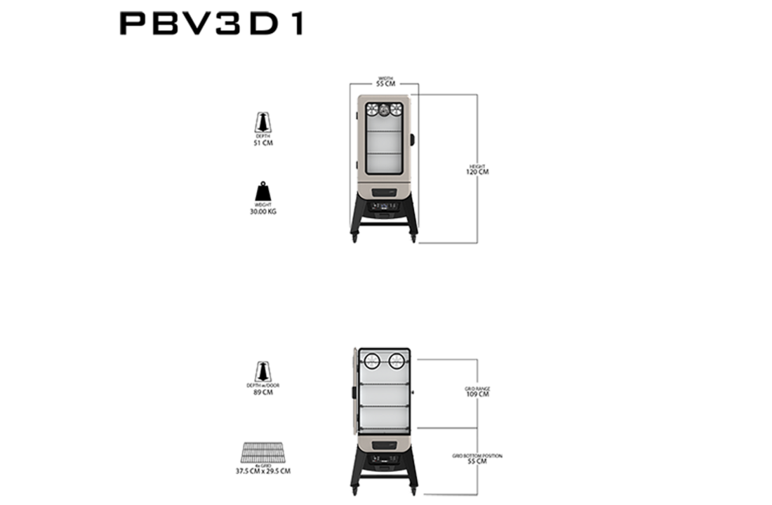 Pit Boss 3-Series Digitale Verticale Roker - Elektrische Rookoven