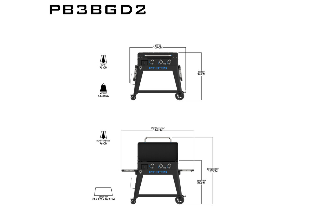 Pit Boss Ultimate 3 Burner Met Onderstel | Gas BBQ