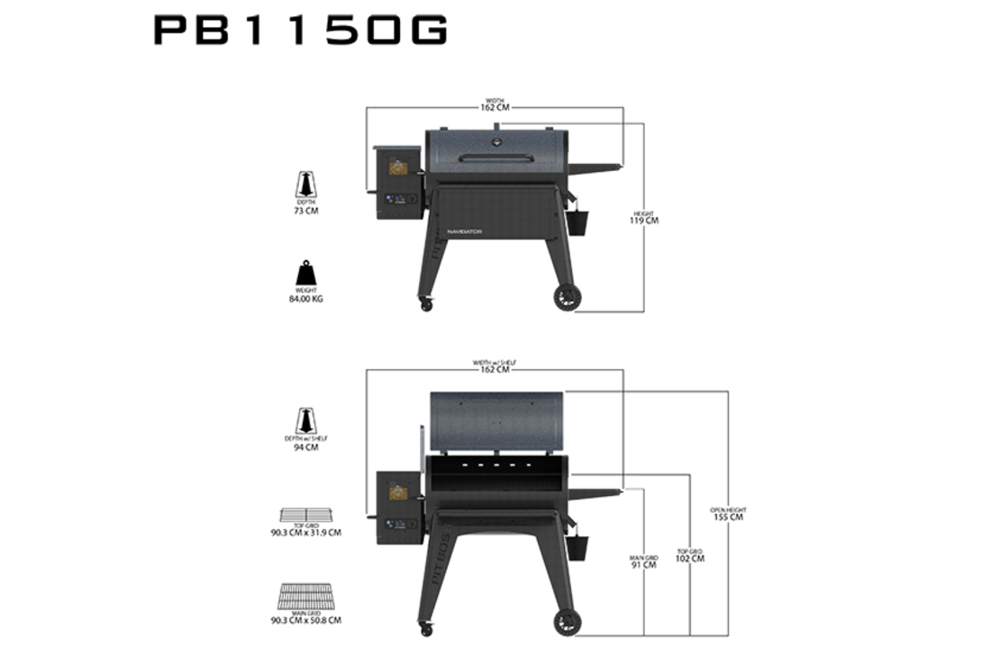 Pit Boss Navigator 1150 | Pellet BBQ en rookoven