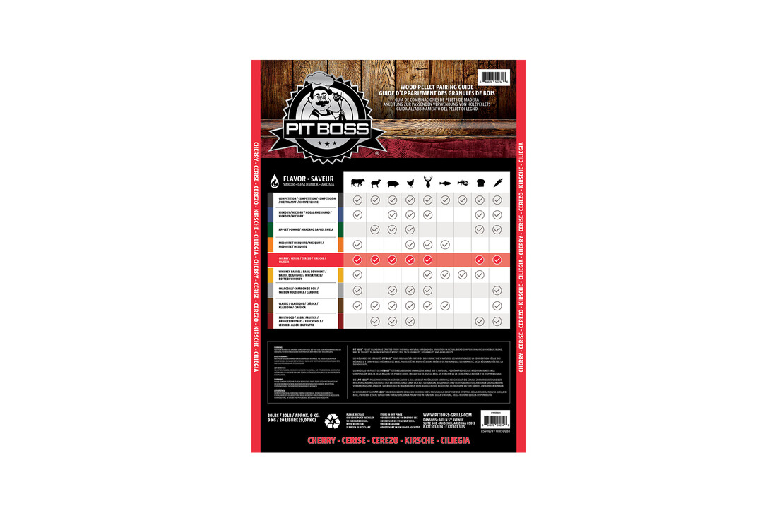 Pit Boss Hout Pellets Barbecue Cherry Blend - 9kg