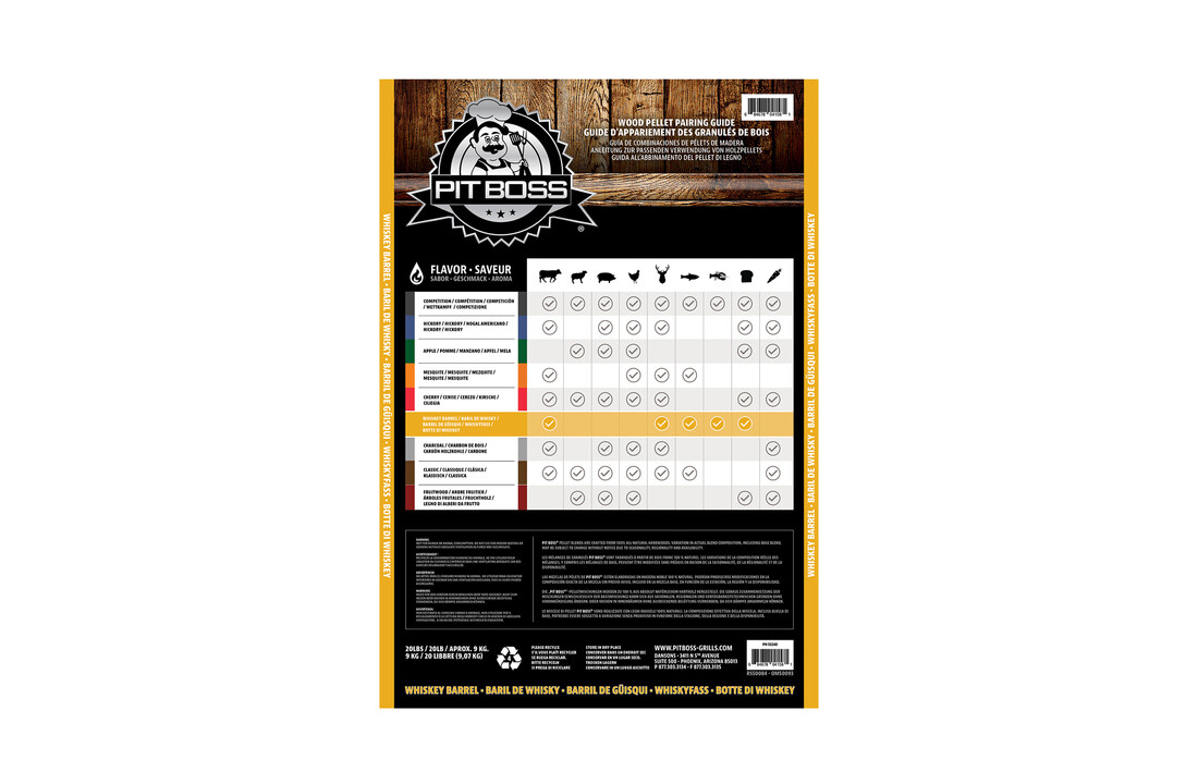 Pit Boss Hout Pellets Barbecue Whiskey Blend - 9kg