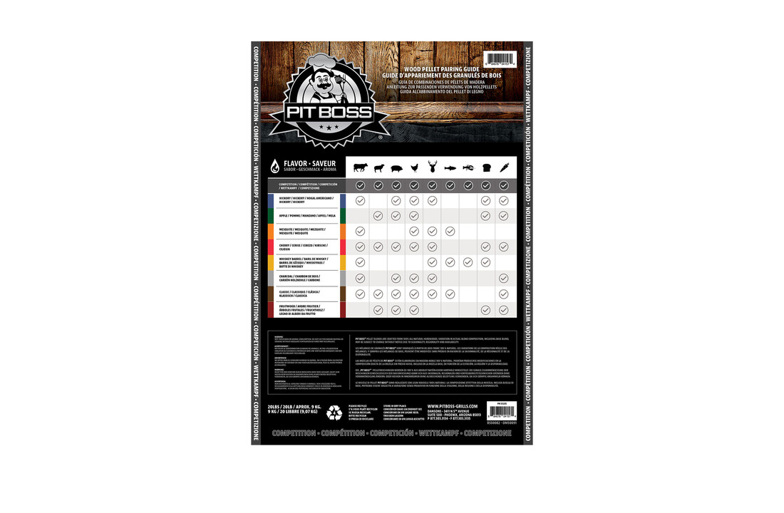 Pit Boss Hout Pellets Barbecue Competition Blend - 9kg