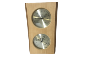 Sauna thermo- en hygrometer - met hout verticaal
