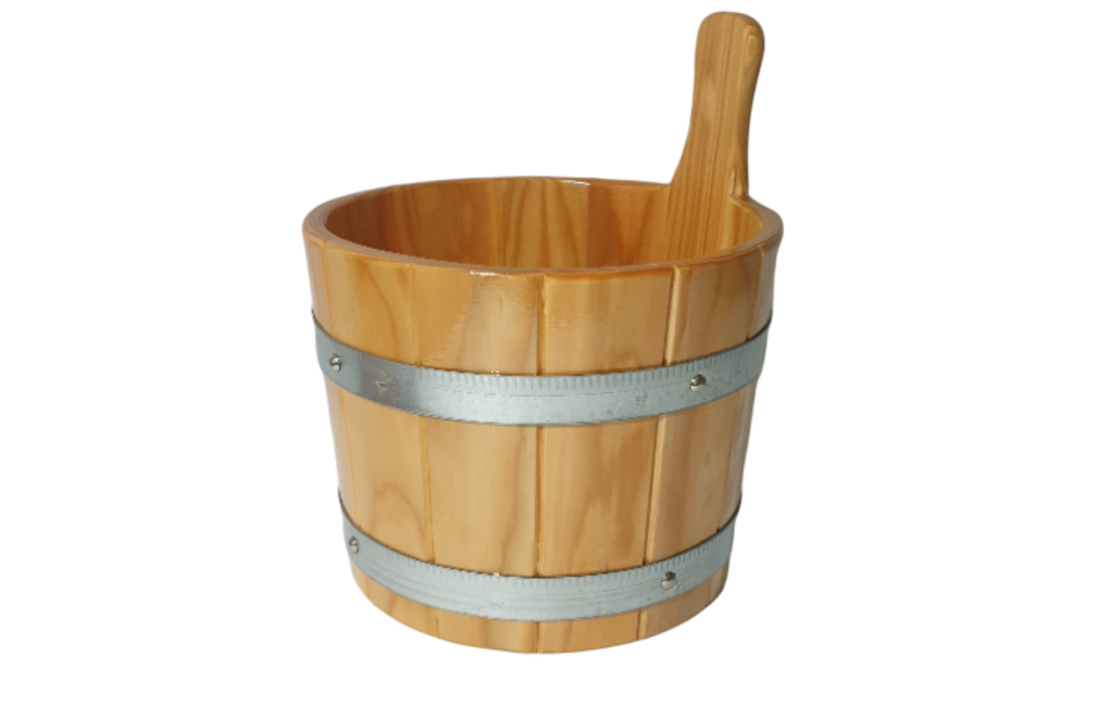 Sauna Emmer Lariks 5 Liter blank gelakt