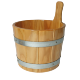 Sauna Emmer Lariks 5 Liter blank gelakt