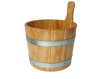 Sauna Emmer Lariks 5 Liter blank gelakt