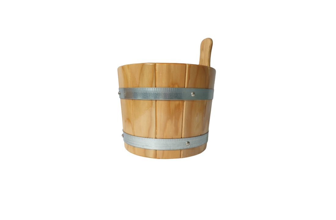 Sauna Emmer Lariks 5 Liter blank gelakt