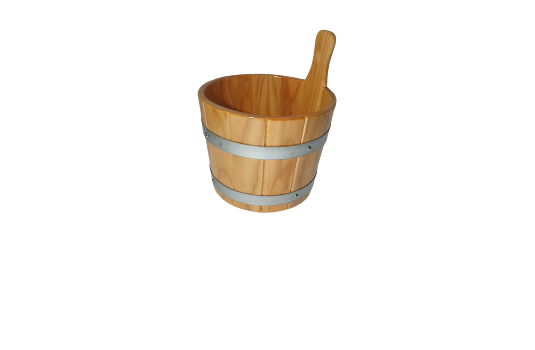 Sauna Emmer Lariks 5 Liter blank gelakt