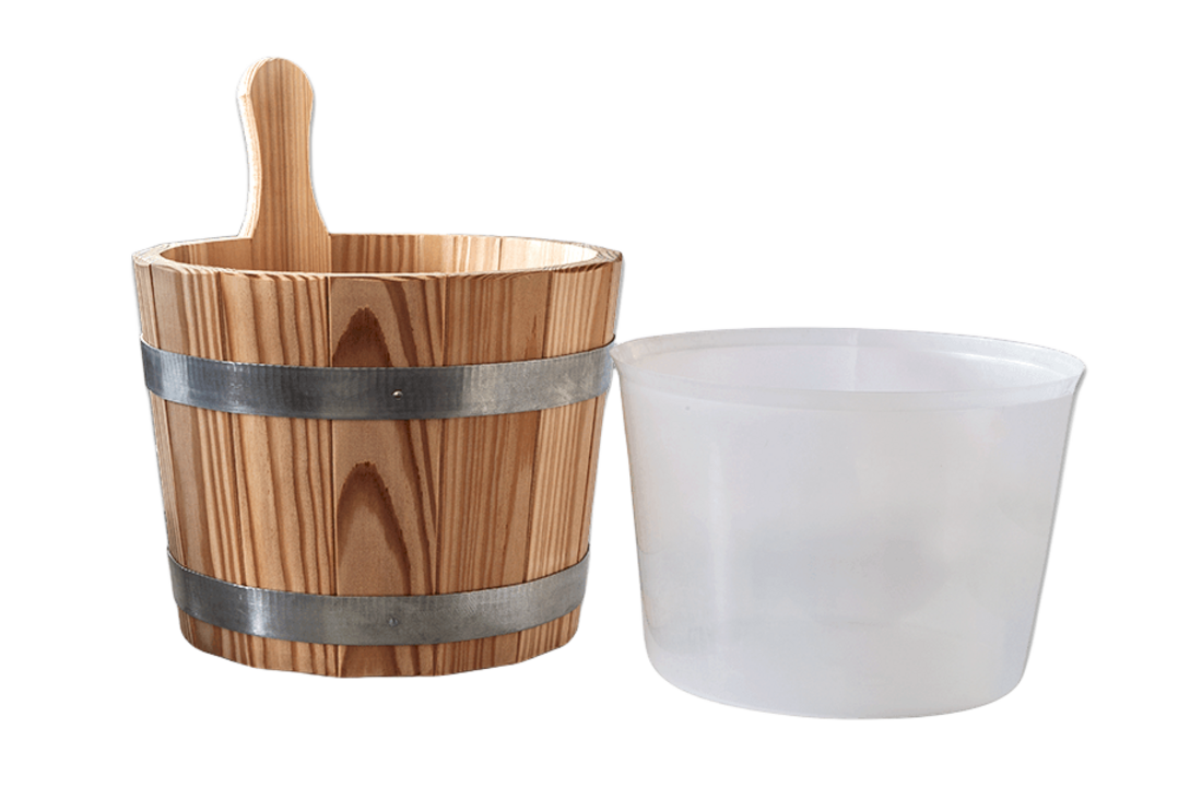 Sauna Emmer Lariks 5 Liter Naturel inclusief binnen emmer