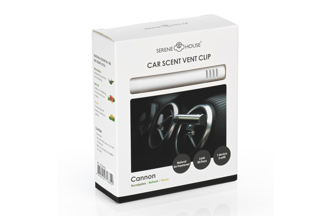 Serene House Car Scent Vent Clip - Cannon White
