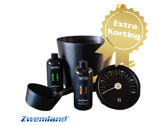 Cadeau set  Sauna emmer zwart thermometer