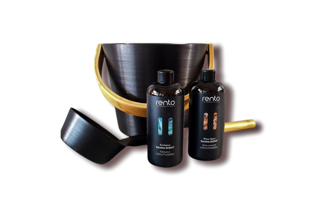 Cadeau set  Sauna emmer zwart