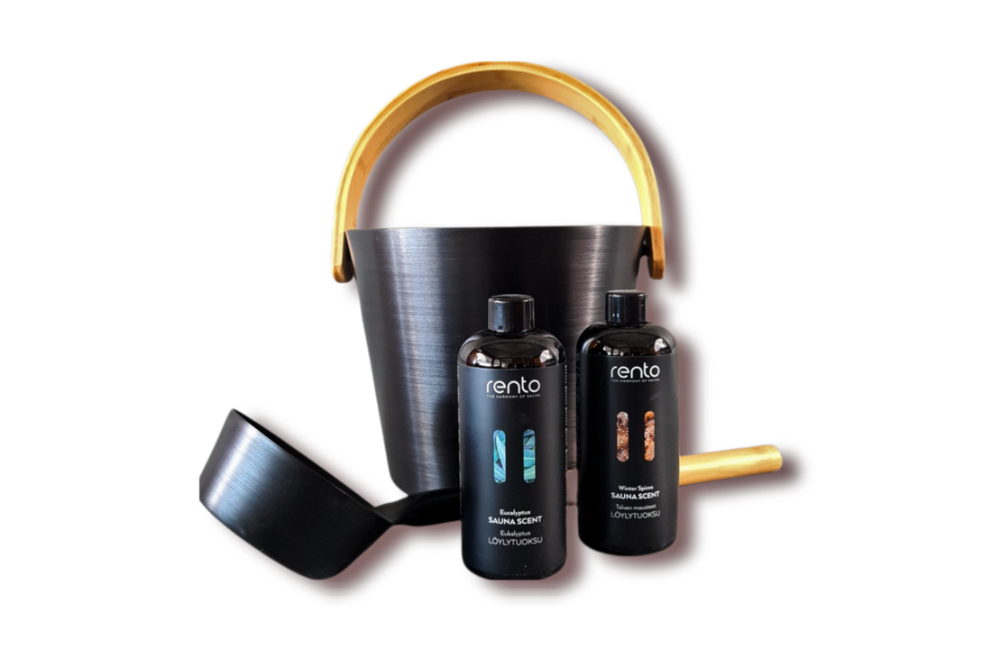Cadeau set  Sauna emmer zwart