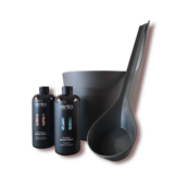 Cadeau set  Sauna emmer Pisara zwart