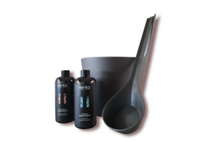 Cadeau set  Sauna emmer Pisara zwart