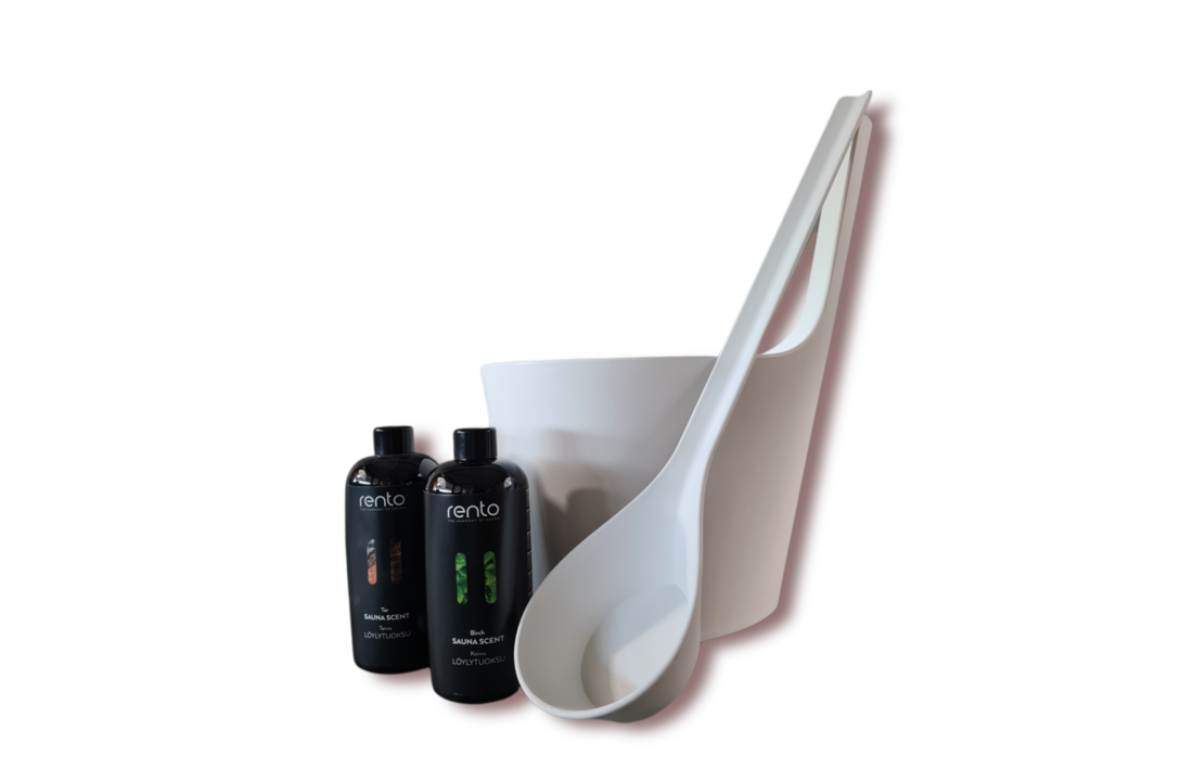Cadeau set  Sauna emmer Pisara wit