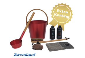 Cadeau set  Sauna emmer rood - Black Friday Deal
