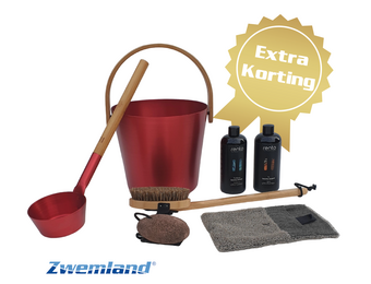 Cadeau set  Sauna emmer rood - Black Friday Deal