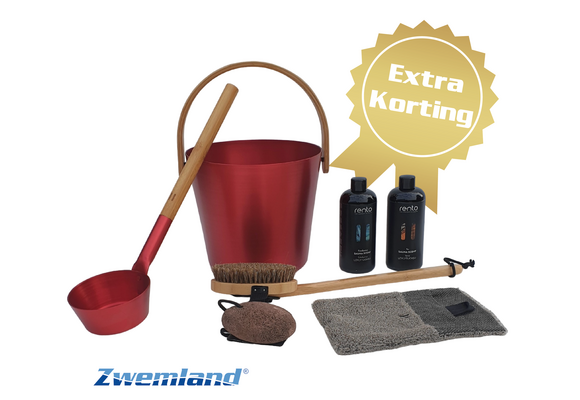 Cadeau set  Sauna emmer rood - Black Friday Deal