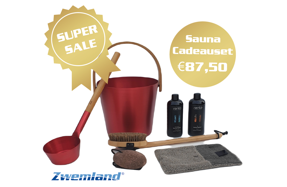 Cadeau set  Sauna emmer rood - Black Friday Deal