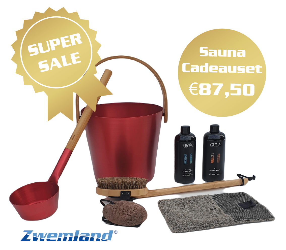 Cadeau set  Sauna emmer rood - Black Friday Deal