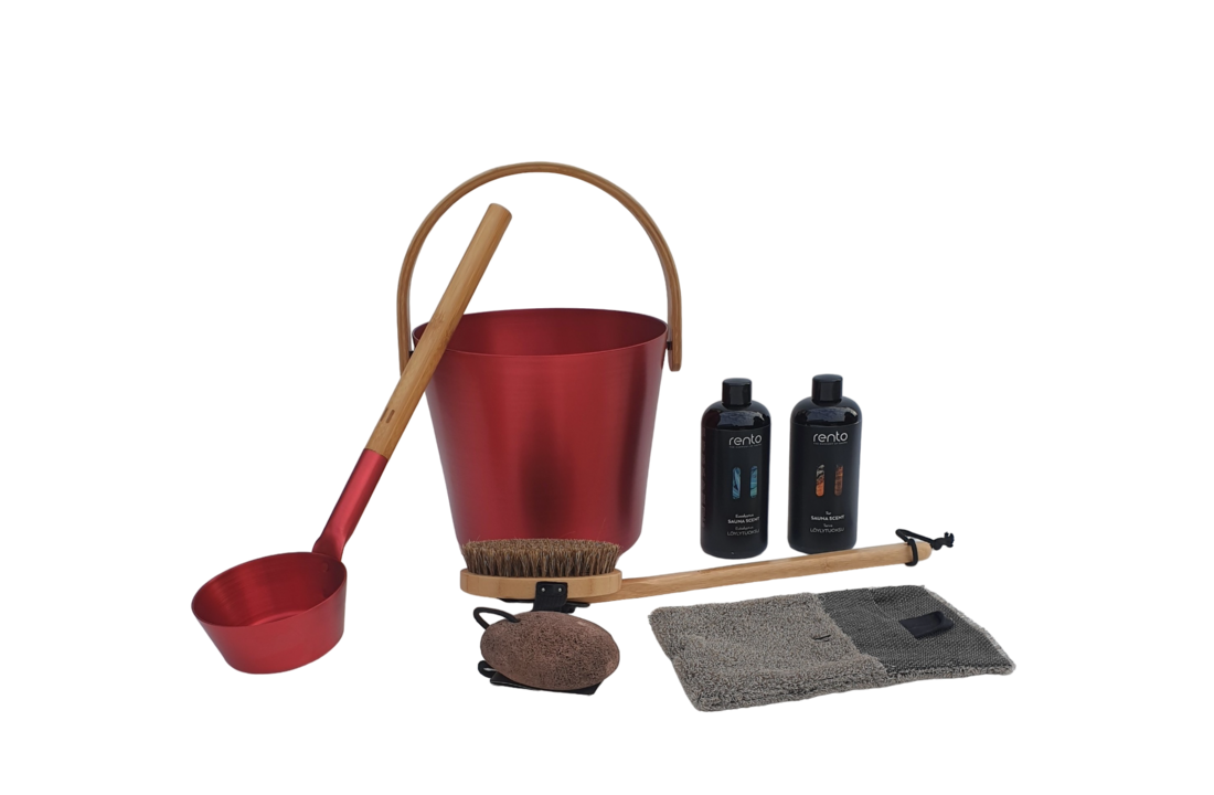 Cadeau set  Sauna emmer rood - Black Friday Deal