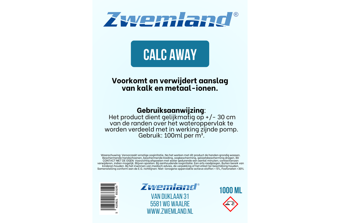 Zwemland Calc Away 1 Liter