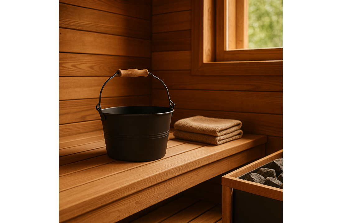 Sauna Emmer 4 Liter - Zwart