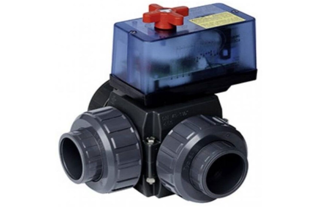 3-weg elektronische kogelkraan 50 mm, 230V AC