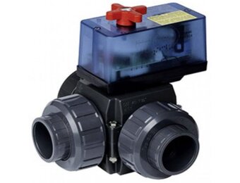 3-weg elektronische kogelkraan 50 mm, 230V AC