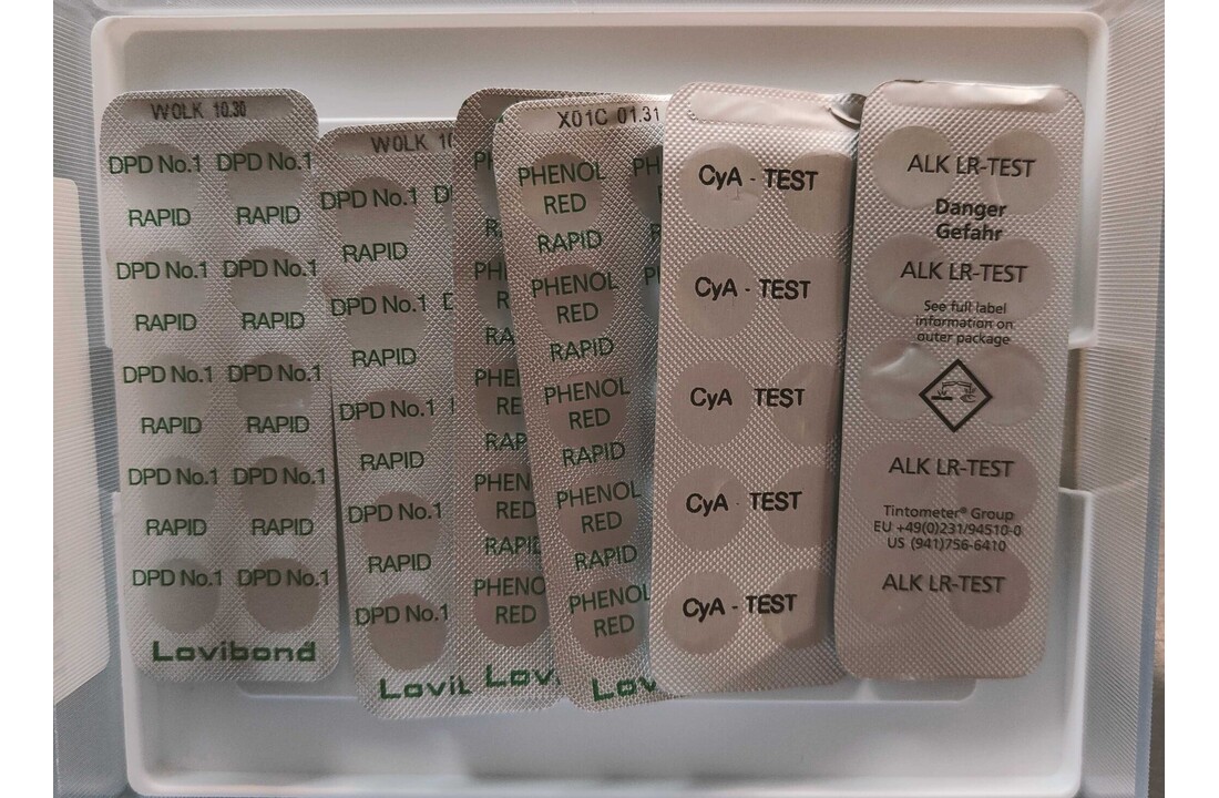 4 in 1 testset (DPD, pH, totale alkaliteit en cyanuurzuur)