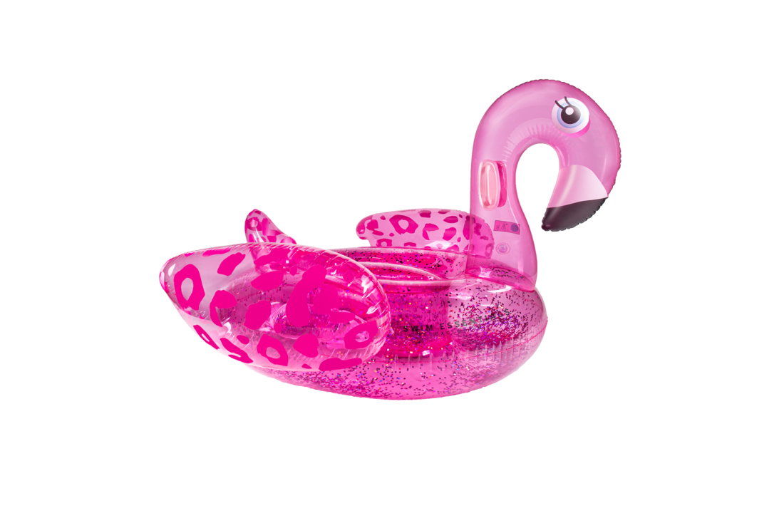 Opblaas Flamingo Neon Panterprint XL