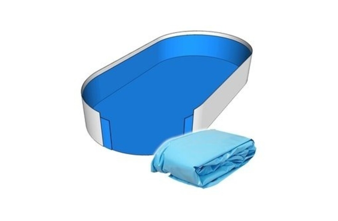 Zwembad liner  75/100ste Frans Blauw - 7,9x3,00x1,20m Ovaal
