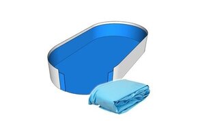 Zwembad liner  75/100ste Frans Blauw - 7,9x3,00x1,20m Ovaal