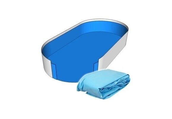 Zwembad liner  75/100ste Frans Blauw - 7,9x3,00x1,20m Ovaal