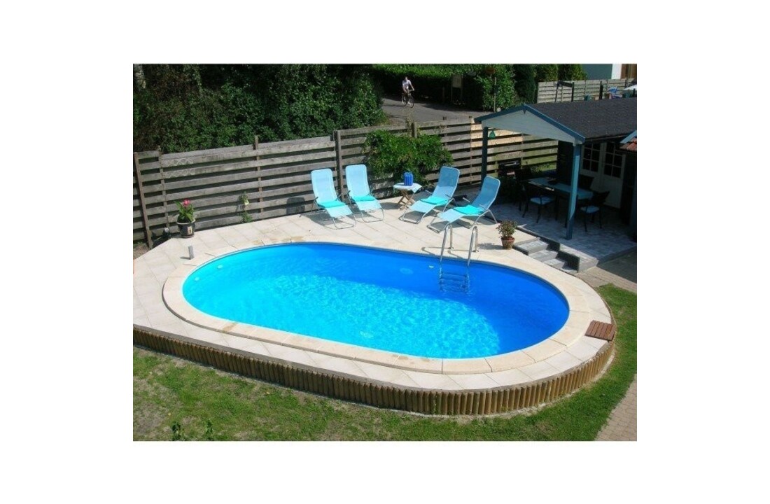 Zwembad liner  75/100ste Frans Blauw - 7,9x3,00x1,20m Ovaal