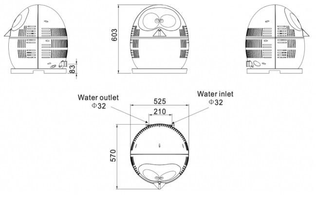 VBPQ Pinguïn Zwembadwarmtepomp 4,2KW - Tot 15m³